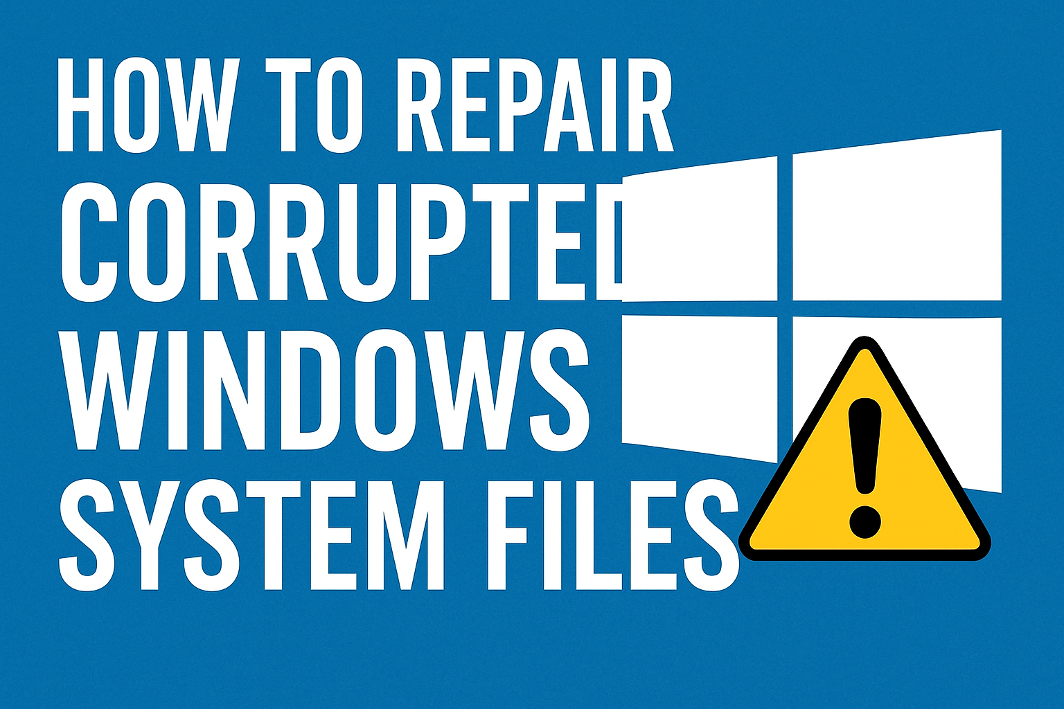 repair corrupted Windows system files